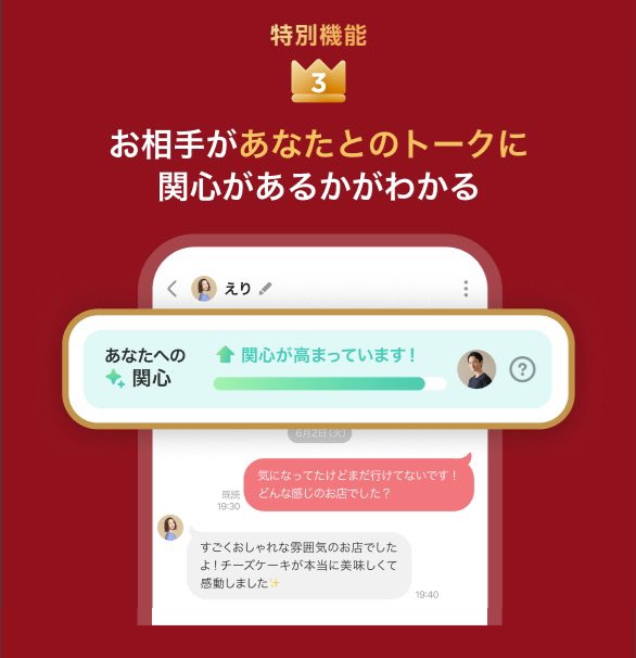 with
新機能新機能「あなたへの関心度機能」を説明している図解