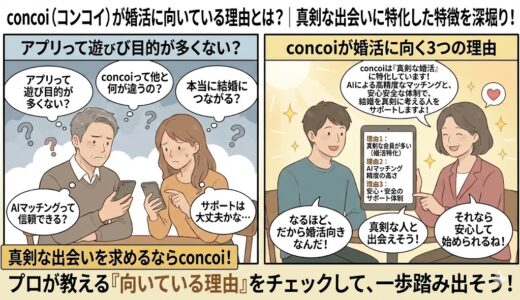 concoi（コンコイ）が婚活に向いている理由を深堀り解説