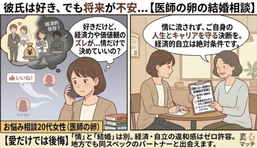 医師として働くと彼氏は好きだけど結婚が不安【お悩み相談】