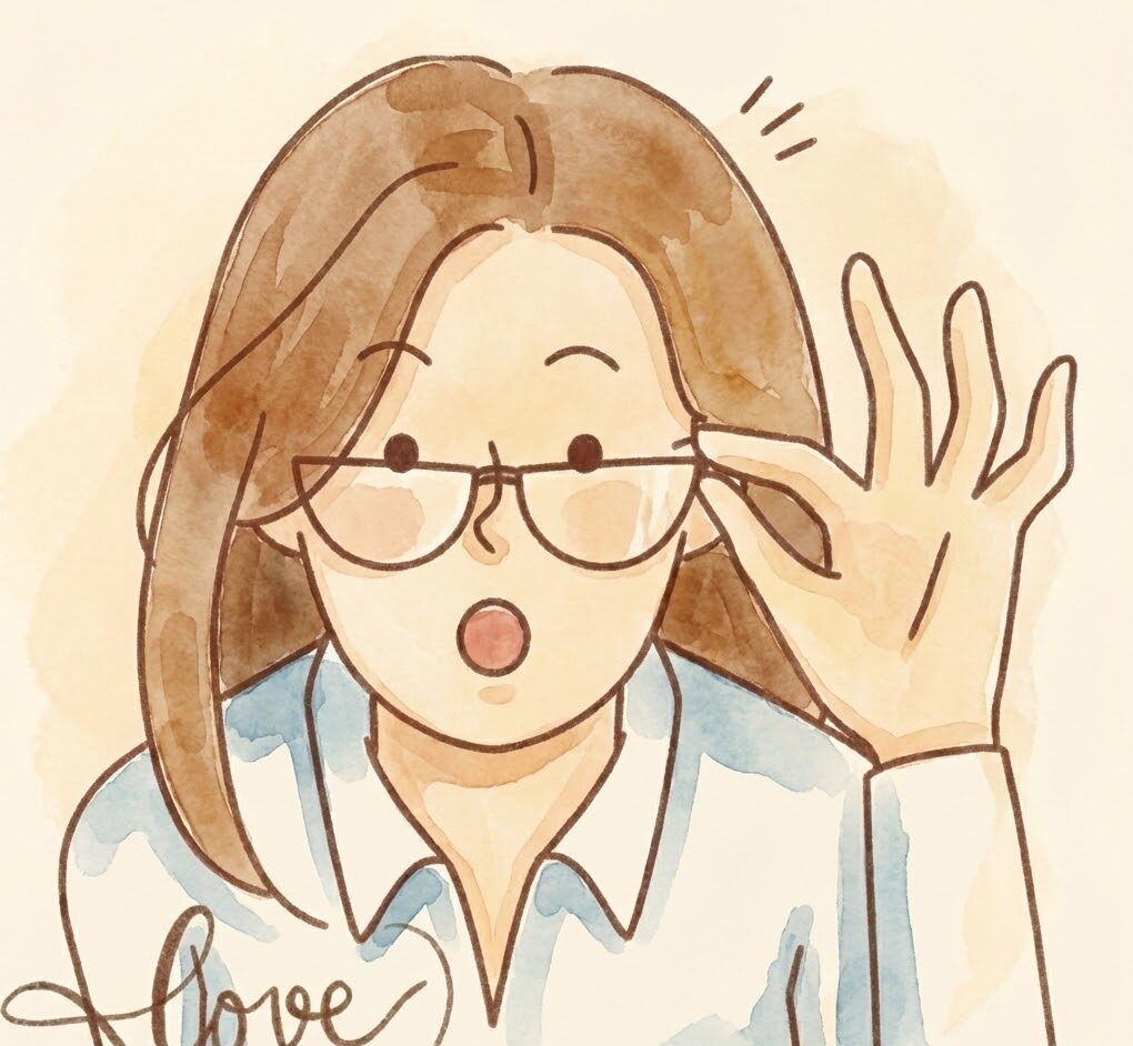 『真心マッチ』編集部、エノキカナコ(かなぽん)のイラスト画像(AI生成イメージ)