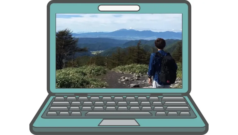 真心マッチ運営者「カタオカコウジ」（ぱんこす）が湯坂山でハイキング中の後ろ姿のプロフィール写真（実写）