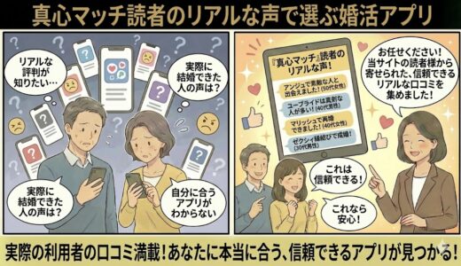 真心マッチ読者のリアルな声で選ぶ婚活アプリ