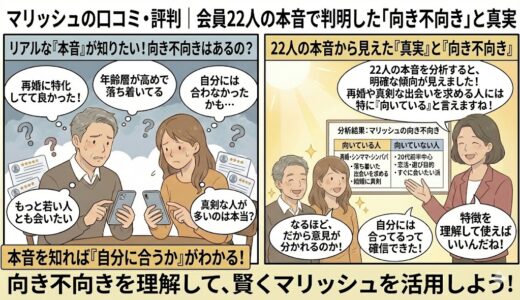 マリッシュの口コミ・評判｜会員22人の本音で判明した向き不向き