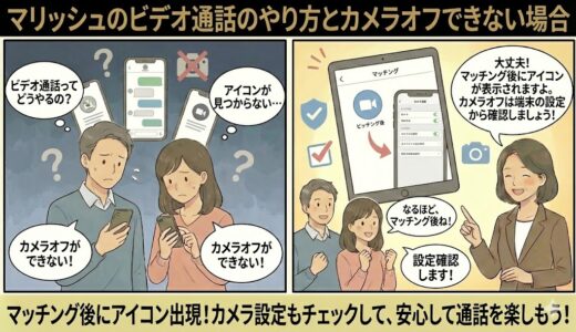 マリッシュのビデオ通話のやり方とカメラオフできない場合の対処法