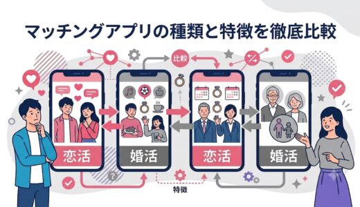 マッチングアプリの種類と特徴を徹底比較！恋活アプリと婚活アプリの決定的な違いを解説