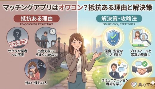 マッチングアプリはオワコン？抵抗ある理由と解決策