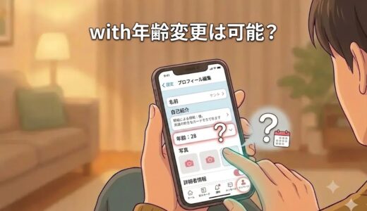 withアプリのプロフィール編集画面で年齢を見る様子（AI生成イメージ）