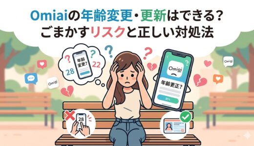 マッチングアプリ『Omiai』の年齢変更・更新に関する悩みと対処法を解説する記事のアイキャッチ画像（AI生成イメージ）