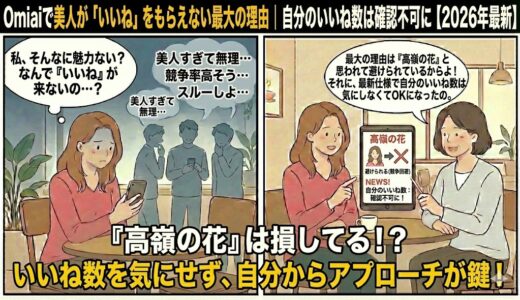 Omiaiで美人が「いいね」をもらえない最大の理由｜自分のいいね数は確認不可に【2026年最新】