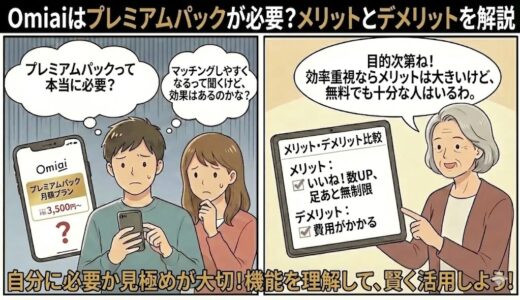 Omiaiのプレミアムパックは必要？有料プランとの違いとメリット・デメリット