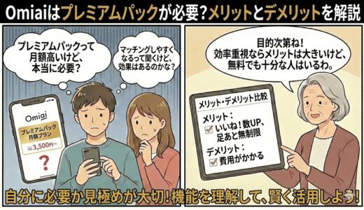 Omiaiはプレミアムパックが必要？メリットとデメリットを解説