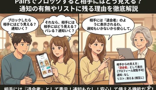 Pairs（ペアーズ）でブロックすると相手にはどう見える？通知の有無やリストに残る理由を徹底解説