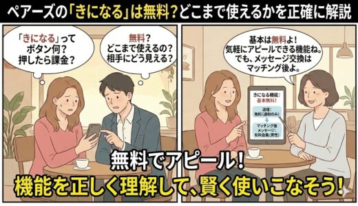 ペアーズの「きになる」は無料？どこまで使えるかを正確に解説