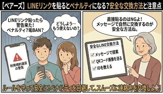 【ペアーズ】LINEリンクを貼るとペナルティになる？安全な交換方法と注意点