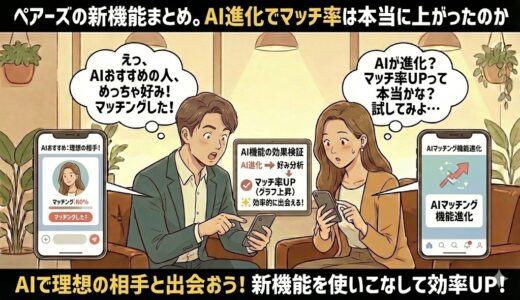 ペアーズの新機能まとめ。AI進化でマッチ率は本当に上がったのか