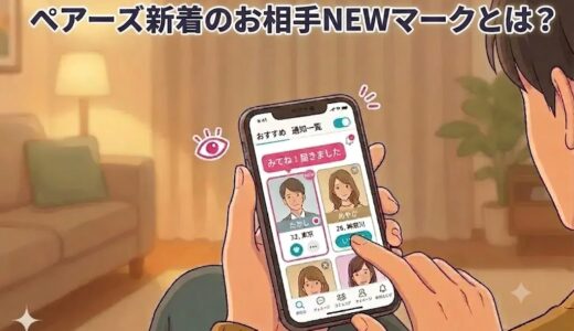 ペアーズ新着NEWマーク解説アイキャッチ（AI生成イメージ）