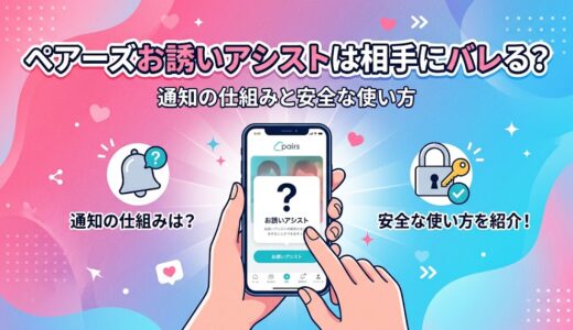 ペアーズ『お誘いアシスト』の通知と安全な使い方の解説画像（AI生成イメージ）
