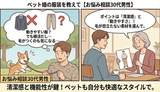 ペット婚の服装を教えて【お悩み相談30代男性】