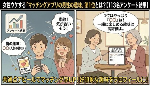女性ウケする「マッチングアプリの男性の趣味」第1位とは？【113名アンケート結果】