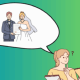 婚活アプリのプロフィール文章を考える男女のイラスト