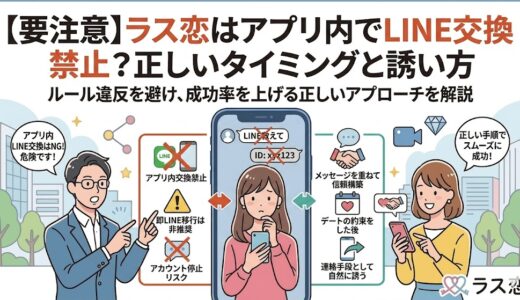 【要注意】ラス恋はアプリ内でLINE交換禁止？正しいタイミングと誘い方