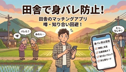 マッチングアプリ田舎で身バレ防止！地方でも安心して使えるアプリ4選