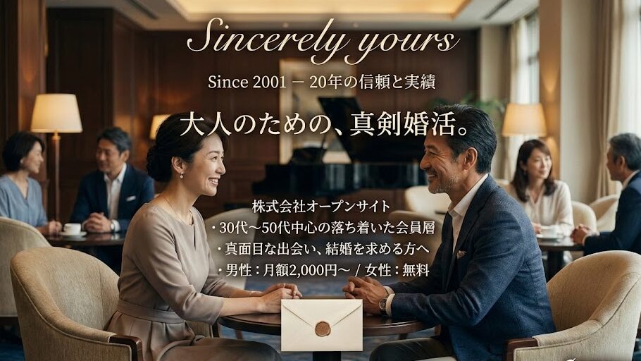 婚活アプリ「シンシアリーユアーズ」のイメージ画像