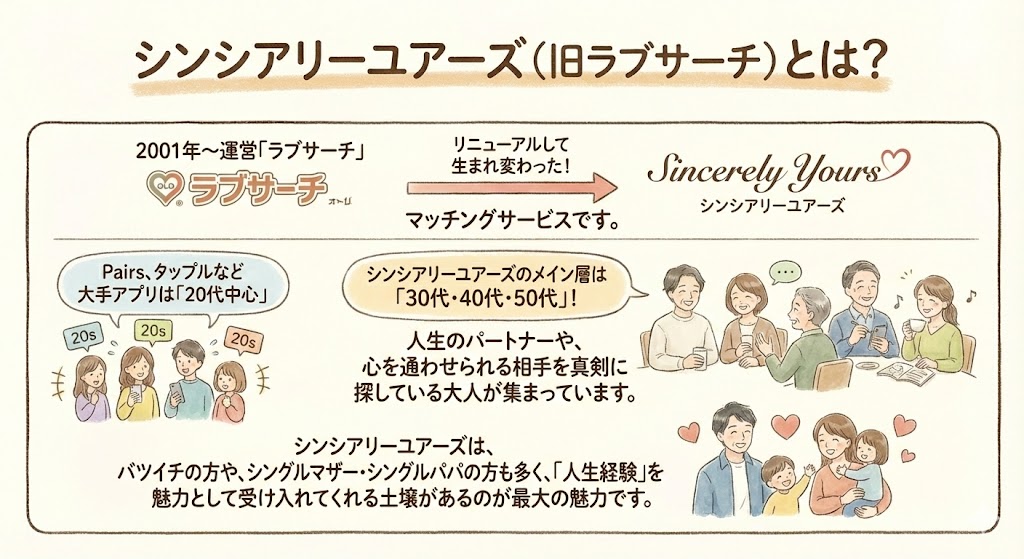 シンシアリーユアーズについて説明した図解