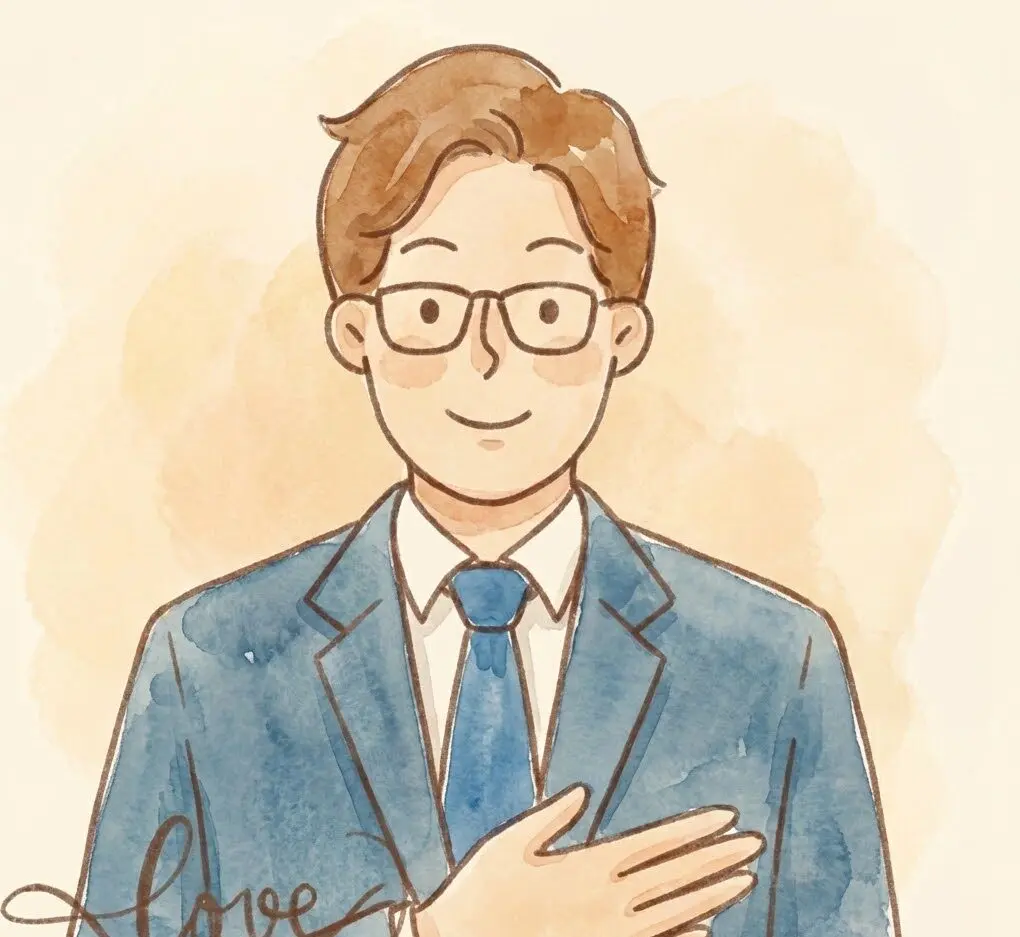 真心マッチ編集部「カタオカタケル」イラスト画像(AI生成イメージ)