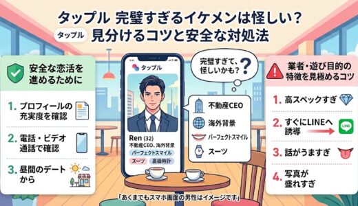 タップルで完璧すぎるイケメンを見分けるコツと安全な対処法（AI生成イメージ）