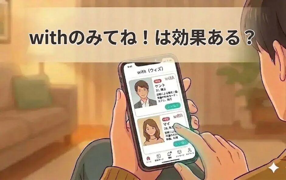 「withのみてね！は効果ある？」の記事アイキャッチ画像（AI生成イメージ）