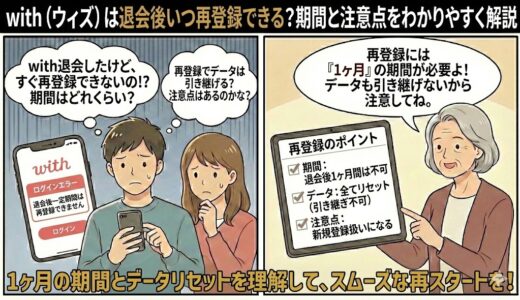with（ウィズ）は退会後いつ再登録できる？期間と注意点をわかりやすく解説