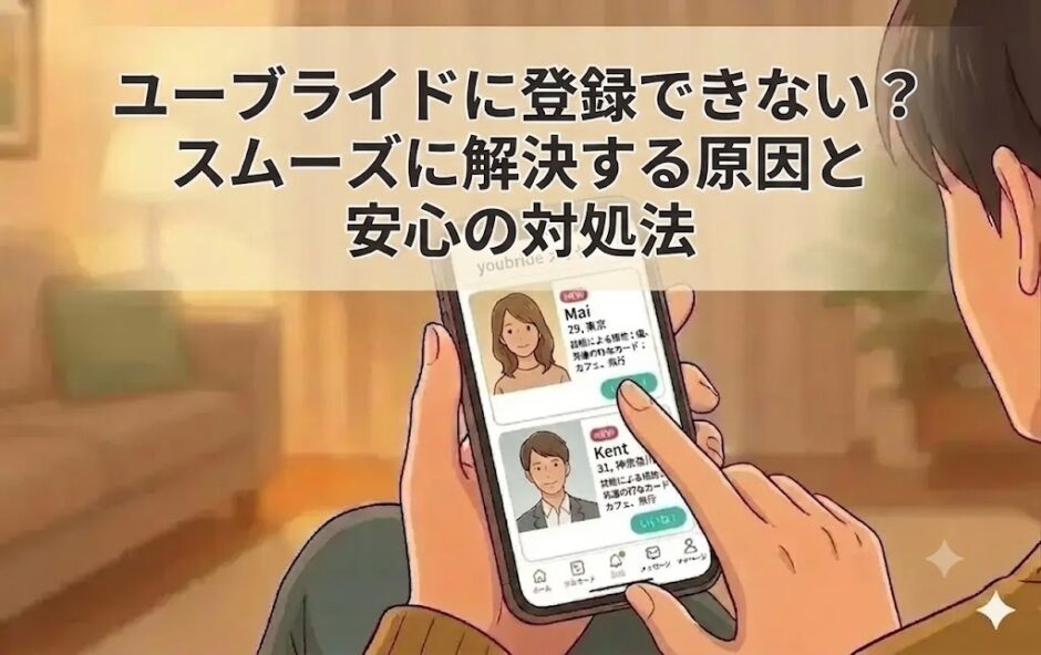 ユーブライド登録できない時の解決策（AI生成イメージ）