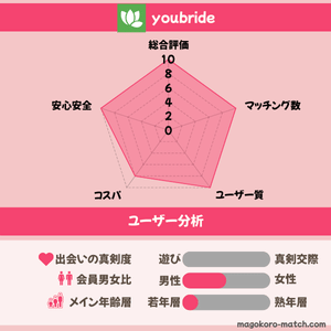 youbrideのユーザー分析表画像